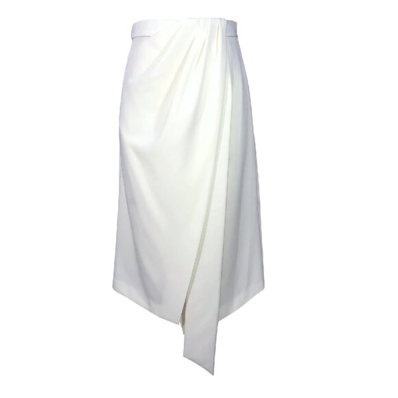 SALLY LA POINTE Wrap Midi Skirt - Picture 1 of 8